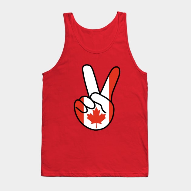 Canada V Sign Tank Top by DiegoCarvalho